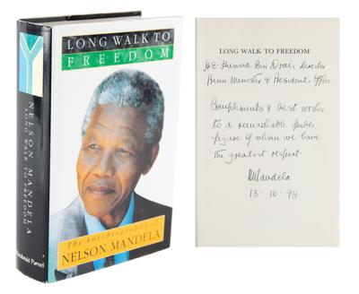 Lot #123 Nelson Mandela Signed Book - Image 1