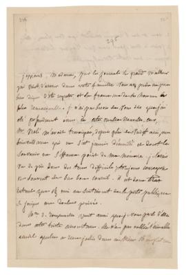 Lot #445 Alexis de Tocqueville Autograph Letter Signed - Image 1