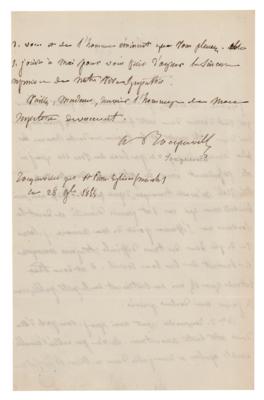 Lot #445 Alexis de Tocqueville Autograph Letter Signed - Image 2