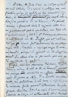 Lot #448 Emile Zola Handwritten Manuscript on 'Jules Simon' - Image 7