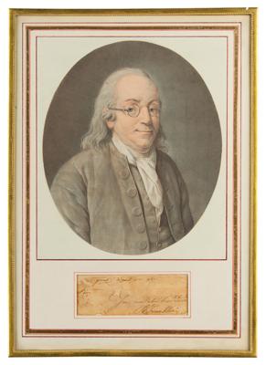 Lot #104 Benjamin Franklin Signature and Handwriting - Image 1