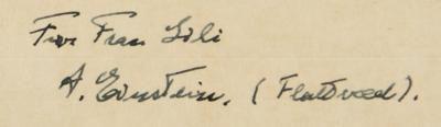 Lot #132 Albert Einstein: The 