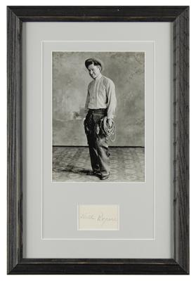 Lot #877 Will Rogers Signature - Image 1