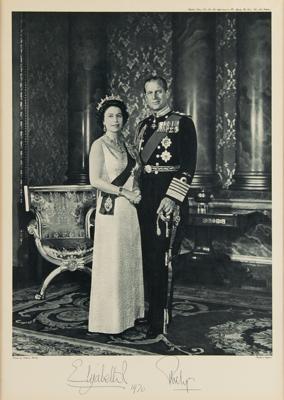 Lot #119 Queen Elizabeth II and Prince Philip Signed Photogravure - Image 1