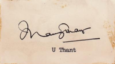 Lot #243 U Thant Signature - Image 1