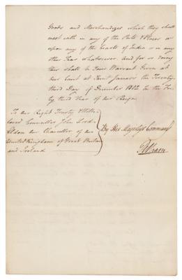 Lot #200 King George III Document Signed - Image 2