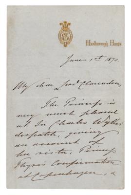 Lot #198 King Edward VII Autograph Letter Signed - Image 1
