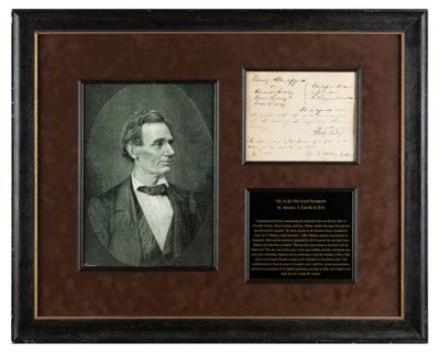 Lot #15 Abraham Lincoln Early ADS (1836, One of First as Attorney) - Image 1