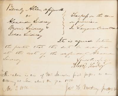 Lot #15 Abraham Lincoln Early ADS (1836, One of First as Attorney) - Image 2