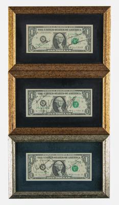 Lot #357 Skylab Project (3) Crew-Signed One-Dollar Bills - Image 1