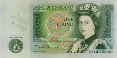 Lot #343 Fred Haise Signed One-Pound Bank Note - Image 2
