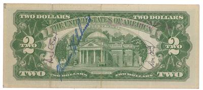 Lot #307 Apollo Astronauts (18) Multi-Signed Two-Dollar Bill - Image 2