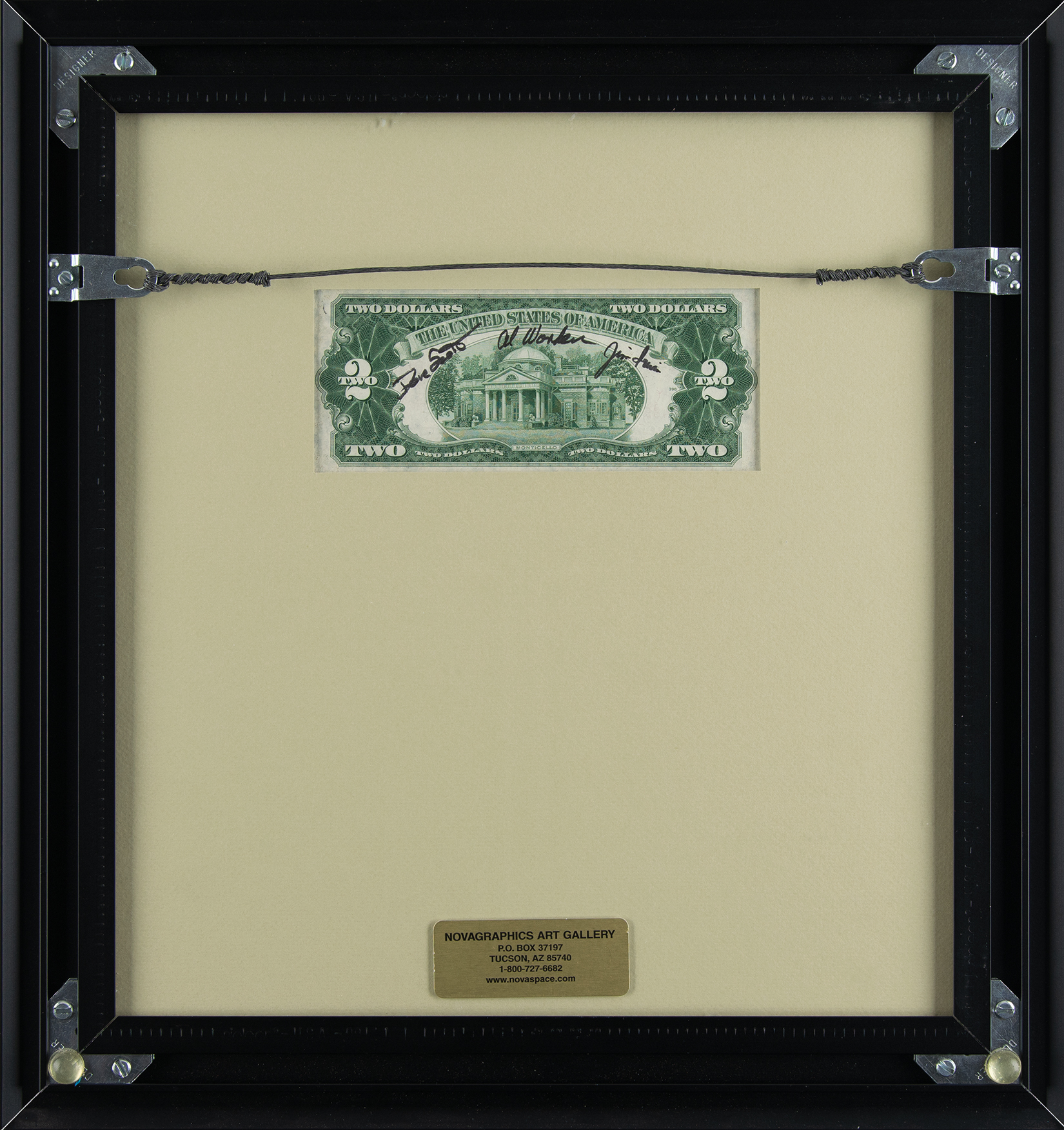 Lot #317 Apollo 15 Flown Two-Dollar Bill with Crew-Signed Statement - Image 4