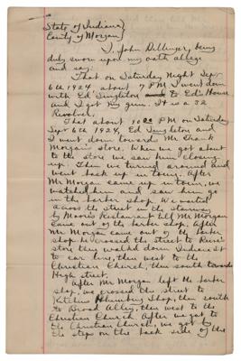 Lot #139 John Dillinger: Prosecutor's Archive from First Arrest - Image 2