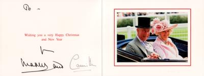 Lot #197 King Charles III and Camilla, Queen Consort Signed Xmas Card - Image 1