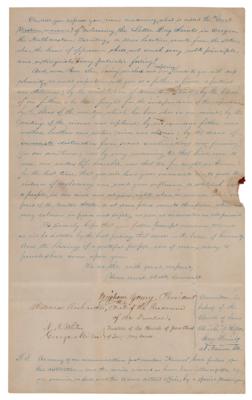 Lot #120 Brigham Young and LDS Leaders Request Asylum in NH - Image 1