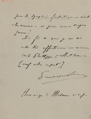 Lot #615 Paul Dukas Autograph Letter Signed - Image 2