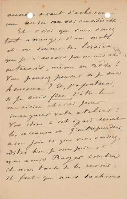 Lot #532 Gabriel Faure Autograph Letter Signed - Image 4