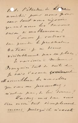 Lot #532 Gabriel Faure Autograph Letter Signed - Image 5