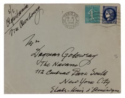 Lot #659 Igor Stravinsky Signed Mailing Envelope - Image 2