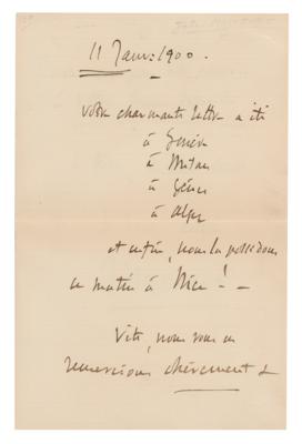 Lot #639 Jules Massenet Autograph Letter Signed - Image 1