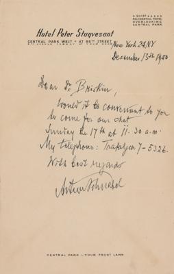 Lot #656 Artur Schnabel Autograph Letter Signed - Image 1