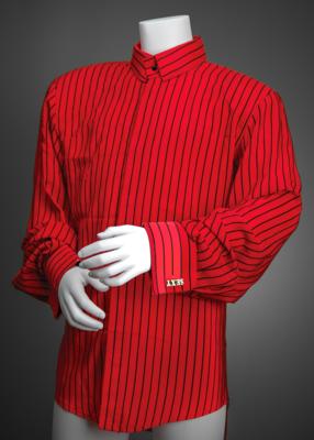 Lot #8083 Prince's Custom-Made Red Striped Shirt with 