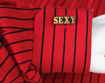 Lot #8083 Prince's Custom-Made Red Striped Shirt with 