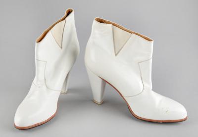 Lot #8121 Prince's Stage-Worn High-Heeled White Boots by T.O. Dey - Image 1
