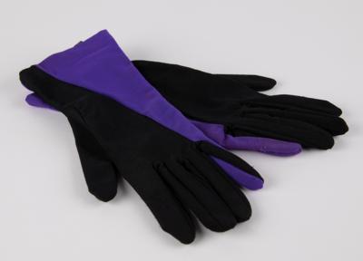 Lot #8019 Prince's Purple Rain-Era Black-and-Purple Gloves - Image 1