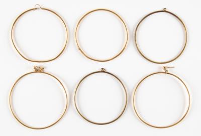 Lot #8057 Prince's Personally-Owned and -Worn Large Hoop Earrings (6) - Image 1