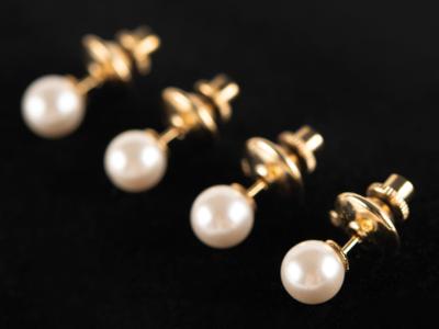 Lot #8006 Prince's Stage-Worn Pairs of Pearl Earrings (2) from the Purple Rain Tour - Image 1