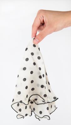 Lot #8072 Prince's White-and-Black Polka Dot Scarf - Image 1