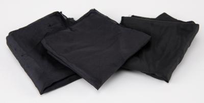 Lot #8047 Prince's Stage-Used Black Silk Handkerchiefs (3) from the Parade Tour - Image 1