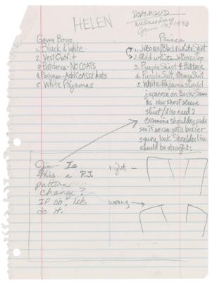 Lot #8095 Prince 1990 Dortmund Show Handwritten