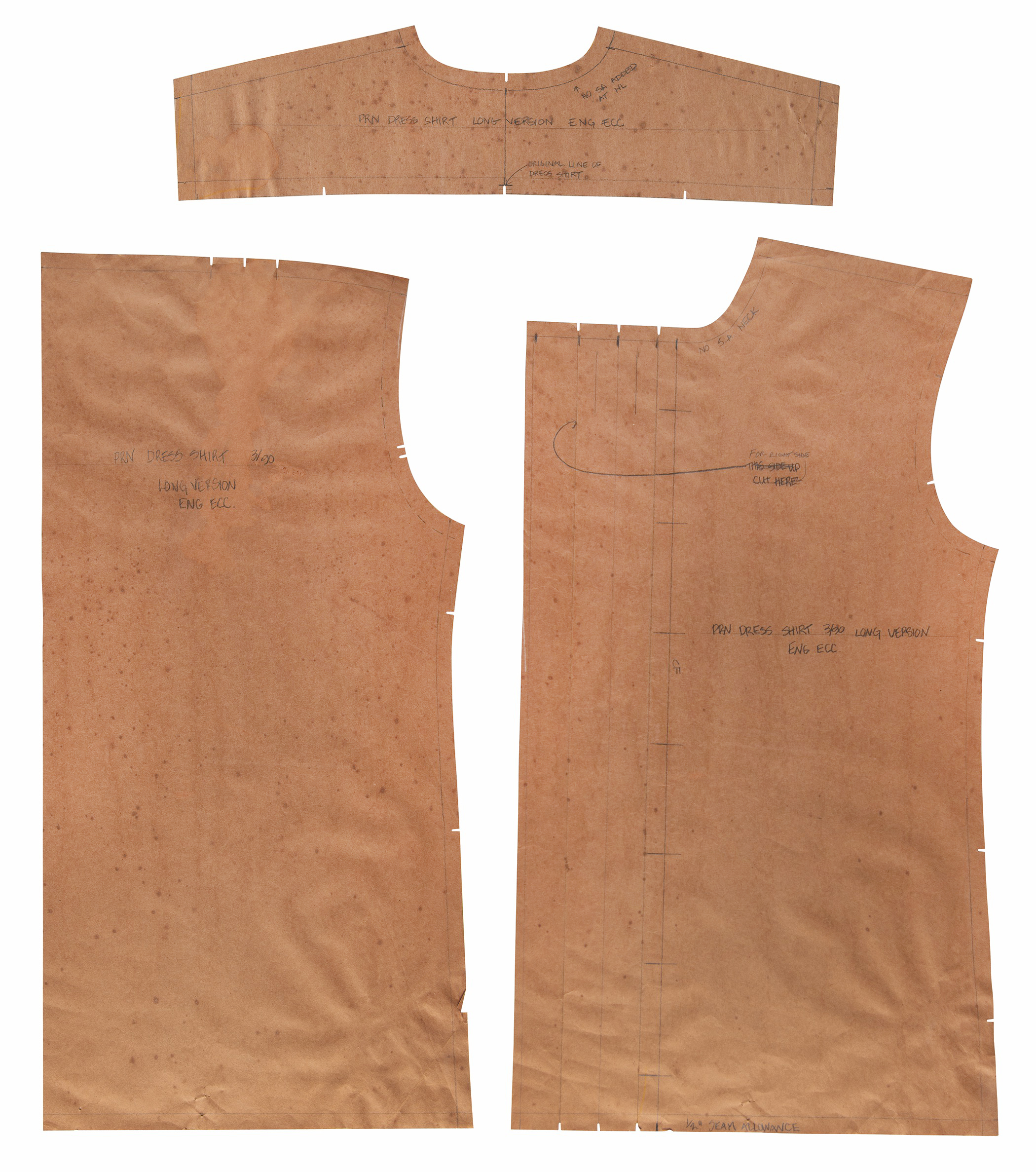 Lot #8104 Prince 'English Eccentrics' Dress Shirt Wardrobe Patterns for the 1990 Nude Tour - Image 1