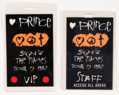 Lot #8062 Prince (2) 'Sign o' the Times Tour' Backstage Passes - Image 1