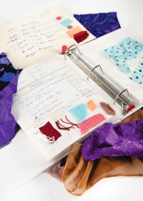 Lot #8024 Prince Collection of (350+) Dyed Fabric Samples for the Purple Rain, Parade, and Sign o' the Times Tours (1985-1987) - Image 1