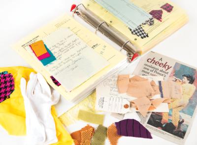 Lot #8082 Prince Collection of (400+) Dyed Outfit Fabric Samples for the 1991 MTV Video Music Awards ?Butt Suit,? Batman, Graffiti Bridge, and the Nude and Diamonds and Pearls Tours (1989-1992) - Image 1