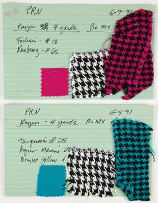 Lot #8082 Prince Collection of (400+) Dyed Outfit Fabric Samples for the 1991 MTV Video Music Awards ?Butt Suit,? Batman, Graffiti Bridge, and the Nude and Diamonds and Pearls Tours (1989-1992) - Image 4