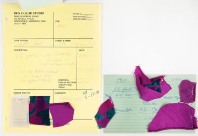 Lot #8082 Prince Collection of (400+) Dyed Outfit Fabric Samples for the 1991 MTV Video Music Awards ?Butt Suit,? Batman, Graffiti Bridge, and the Nude and Diamonds and Pearls Tours (1989-1992) - Image 5