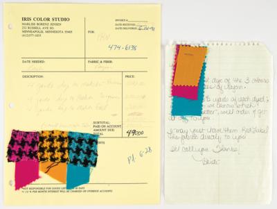Lot #8082 Prince Collection of (400+) Dyed Outfit Fabric Samples for the 1991 MTV Video Music Awards ?Butt Suit,? Batman, Graffiti Bridge, and the Nude and Diamonds and Pearls Tours (1989-1992) - Image 6