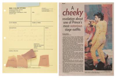Lot #8082 Prince Collection of (400+) Dyed Outfit Fabric Samples for the 1991 MTV Video Music Awards ?Butt Suit,? Batman, Graffiti Bridge, and the Nude and Diamonds and Pearls Tours (1989-1992) - Image 8