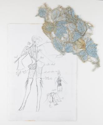 Lot #8026 Sheila E. Fabric Swatches and 'Moodboard' Designs for Album Cover Costumes - Image 1