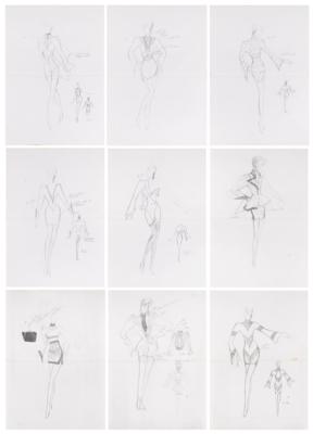 Lot #8026 Sheila E. Fabric Swatches and 'Moodboard' Designs for Album Cover Costumes - Image 5