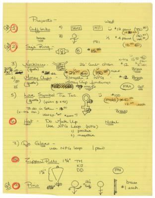Lot #8126 Prince and the NPG Jewelry Concept Archive with Original Drawings - Image 2