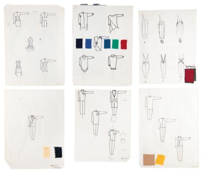 Lot #8059 Sign o' the Times Hand-Drawn Outfit Designs with Preliminary Wardrobe Documents - Image 2