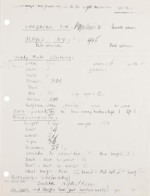 Lot #8023 Purple Rain Original Shooting Schedule - From the PRN Wardrobe Department - Image 4