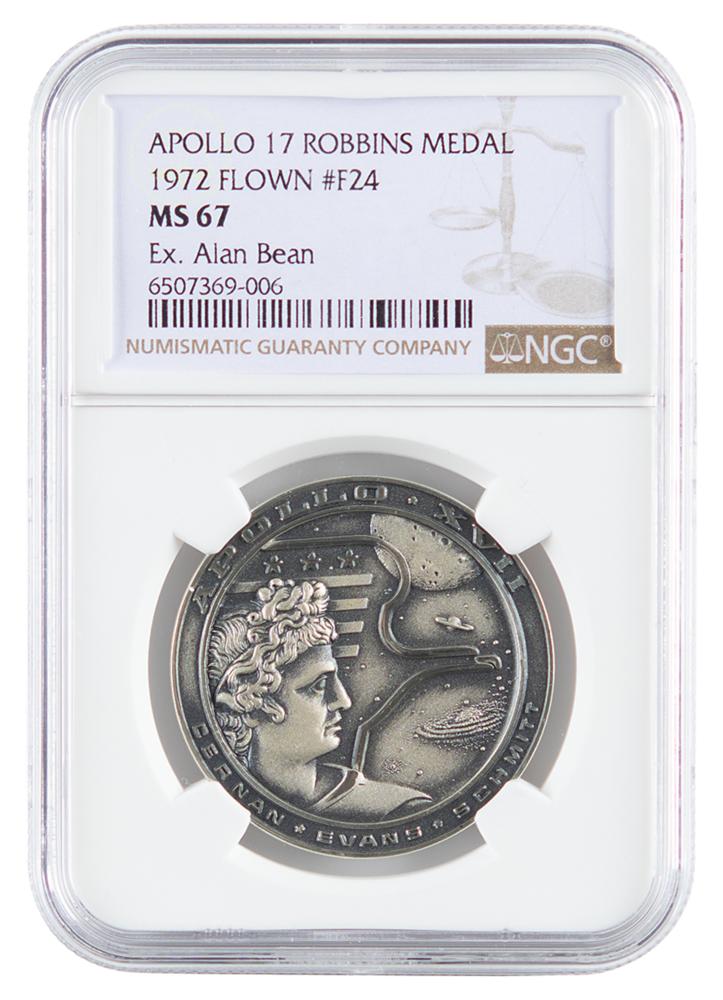 Alan Bean's Apollo 17 Flown Robbins Medallion | RR Auction