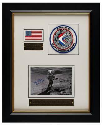 Lot #9448 Dave Scott's Apollo 15 Flown/Lunar Landed Flag Display - Image 1